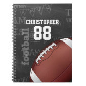 Persoonlijk Chalkboard Amerikaans Football Notitieboek (Voorkant)
