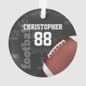 Persoonlijk Chalkboard Amerikaans Football Ornament (achterkant)