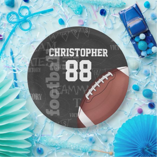 Persoonlijk Chalkboard Amerikaans Football Papieren Bordje (Feest)