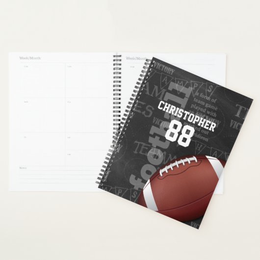 Persoonlijk Chalkboard Amerikaans Football Planner (Display)