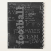 Persoonlijk Chalkboard Amerikaans Football Planner (Achterkant)