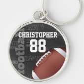 Persoonlijk Chalkboard Amerikaans Football Sleutelhanger (Voorkant)