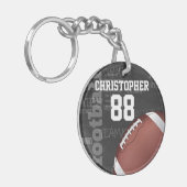 Persoonlijk Chalkboard Amerikaans Football Sleutelhanger (Voorkant Links)