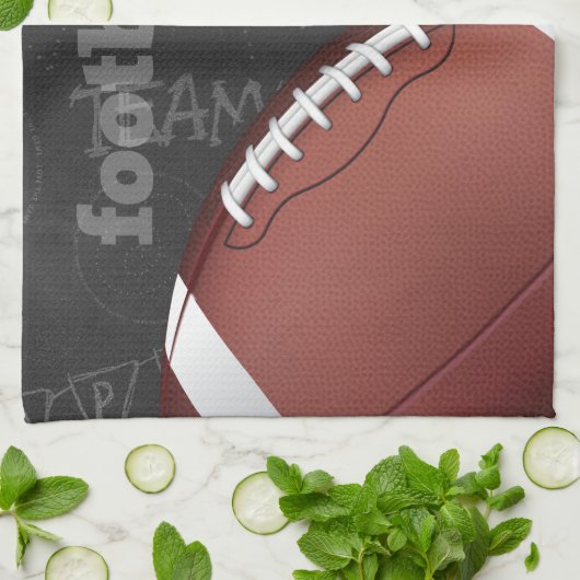 Persoonlijk Chalkboard Amerikaans Football Theedoek (Gevouwen)
