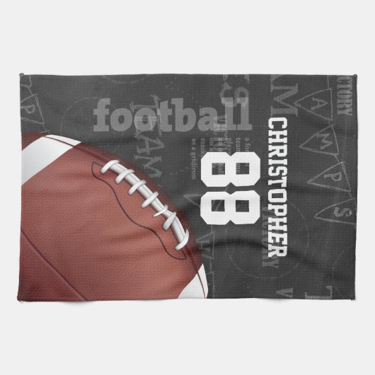 Persoonlijk Chalkboard Amerikaans Football Theedoek (Horizontaal)