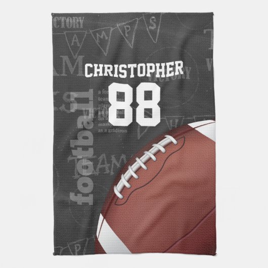 Persoonlijk Chalkboard Amerikaans Football Theedoek (Verticaal)