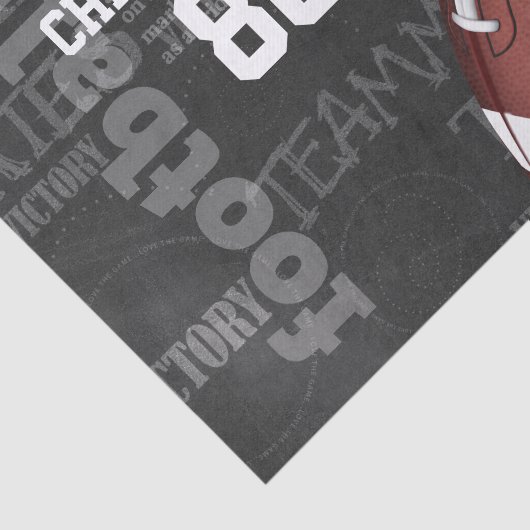 Persoonlijk Chalkboard Amerikaans Football Tissuepapier (Detail)