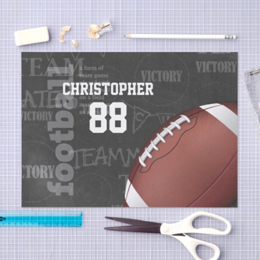 Persoonlijk Chalkboard Amerikaans Football Tissuepapier (Craft)