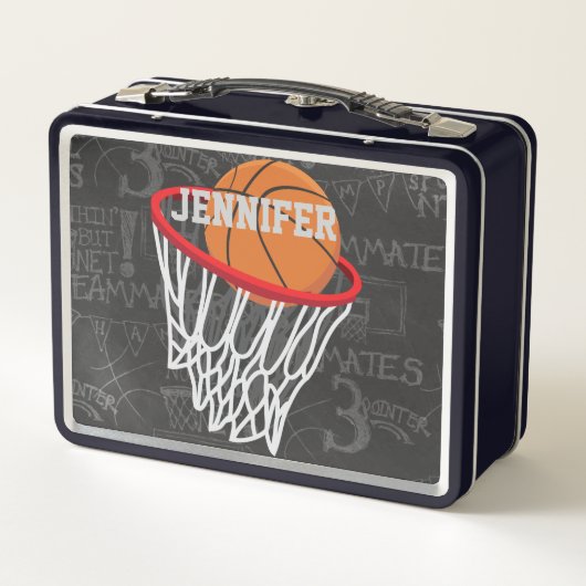 Persoonlijk Chalkboard Basketball en Hoop (Achterkant)