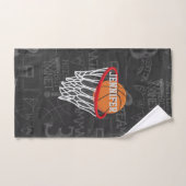 Persoonlijk Chalkboard Basketball en Hoop Bad Handdoek (Handdoek)
