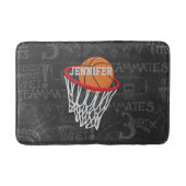 Persoonlijk Chalkboard Basketball en Hoop Badmat (Voorkant)