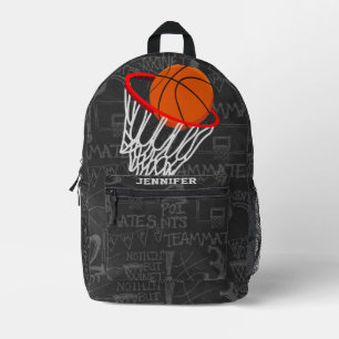 Persoonlijk Chalkboard Basketball en Hoop Bedrukte Rugzak