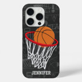 Persoonlijk Chalkboard Basketball en Hoop Case-Mate iPhone Case (Achterkant)