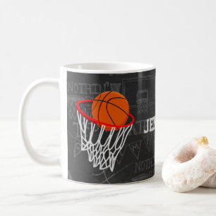 Persoonlijk Chalkboard Basketball en Hoop Koffiemok