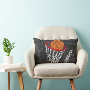 Persoonlijk Chalkboard Basketball en Hoop Kussen