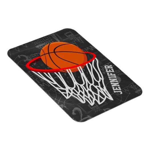 Persoonlijk Chalkboard Basketball en Hoop Magneet (Rechterzijde)