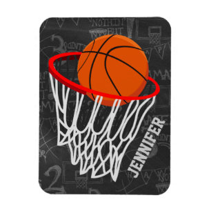 Persoonlijk Chalkboard Basketball en Hoop Magneet