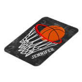 Persoonlijk Chalkboard Basketball en Hoop Magneet (Linkerzijde)