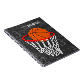 Persoonlijk Chalkboard Basketball en Hoop Notitieboek