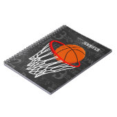Persoonlijk Chalkboard Basketball en Hoop Notitieboek (Linkerzijde)