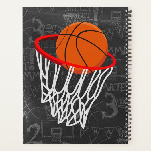 Persoonlijk Chalkboard Basketball en Hoop Planner (Achterkant)