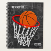Persoonlijk Chalkboard Basketball en Hoop Planner (Voorkant)