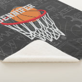 Persoonlijk Chalkboard Basketball en Hoop Sherpa Deken (3/4)
