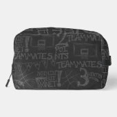 Persoonlijk Chalkboard Basketball en Hoop Toilettasje (Achterkant)