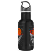 Persoonlijk Chalkboard Basketball en Hoop Waterfles (Achterkant)