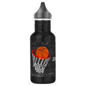 Persoonlijk Chalkboard Basketball en Hoop Waterfles (Links)
