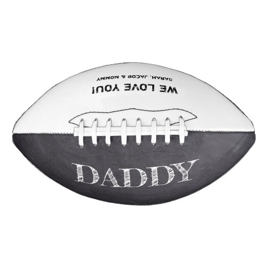 Persoonlijk Chalkboard etched Dad vaderdag American Football (Voorkant)