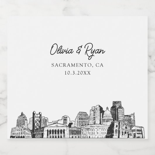 Persoonlijk champagne-etiket voor een trouwfeest i sparkling wijnetiket (Enkel label)