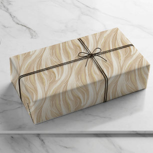 Persoonlijk champagnekleurig beige elegant trouwen inpakpapier vel