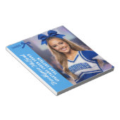 Persoonlijk cheer foto handtekening notitieblok (Schuin)