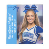 Persoonlijk cheer foto handtekening notitieblok (Voorkant)