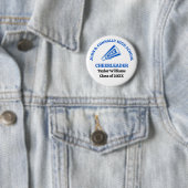 Persoonlijk Cheerleader Blauwe Middelbare School Ronde Button 5,7 Cm (In situ)
