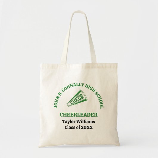 Persoonlijk Cheerleader Tasje Groene Middelbare Sc Tote Bag (Voorkant)