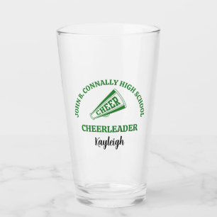 Persoonlijk cheerleader van de middelbare school i glas