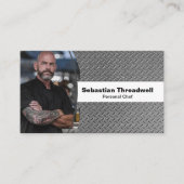 Persoonlijk Chef Diamond Bord Aangepast Foto QR Co Visitekaartje (Voorkant)