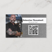 Persoonlijk Chef Diamond Bord Aangepast Foto QR Co Visitekaartje (Voorkant)