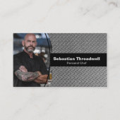 Persoonlijk Chef Diamond Bord Aangepast Foto QR Co Visitekaartje (Voorkant)