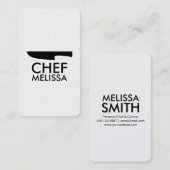 persoonlijk chef-kok catering minimalistisch chic visitekaartje (Voorkant / Achterkant)
