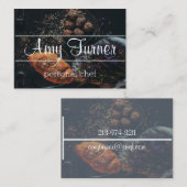 persoonlijk chef-kok modern elegant visitekaartje (Voorkant / Achterkant)