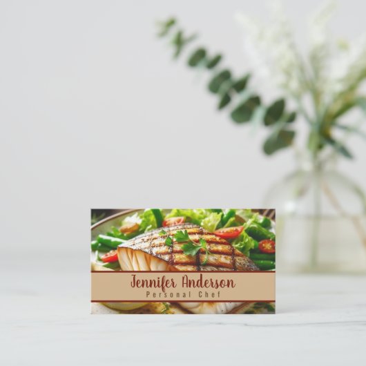 Persoonlijk chef-kok Sous Chef Restaurant Visitekaartje (Staand voorkant)
