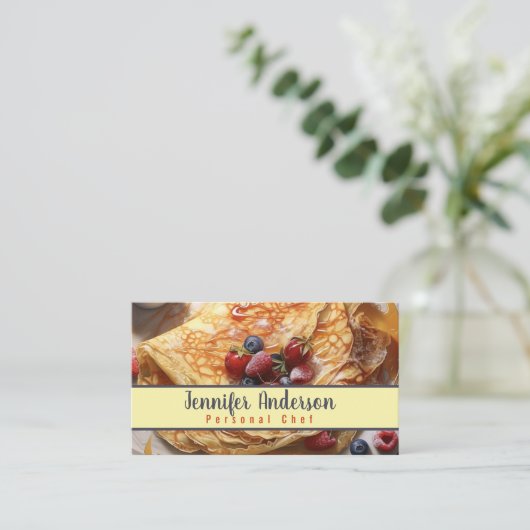 Persoonlijk chef-kok Sous Chef Restaurant Visitekaartje (Staand voorkant)
