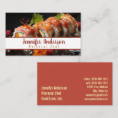 Persoonlijk chef-kok Sous Chef Restaurant Visitekaartje (Voorkant / Achterkant)
