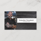 Persoonlijk Chef Leather Custom Photo QR Code Visitekaartje (Voorkant)