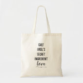 Persoonlijk chef's geheime ingrediënt kookcadeau tote bag (Voorkant)