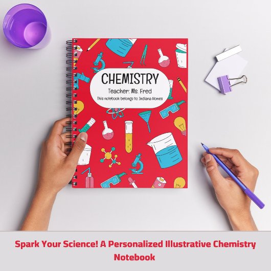 Persoonlijk Chemie Notitieboek – Aangepaste Naam O