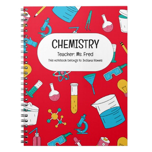 Persoonlijk Chemie Notitieboek – Aangepaste Naam O (Voorkant)